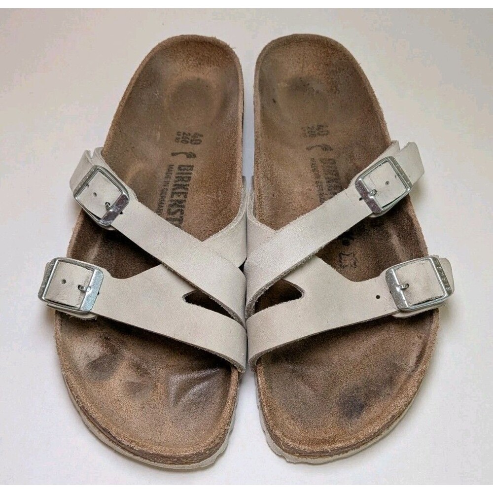 Birkenstock Womens Yao Buckle Strappy Leather Sandals Slides Sz 40 EUR 9-9.5M US - Picture 3 of 7